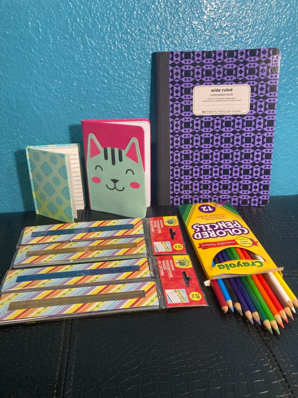 5 for $10 Bundle 100 sheet wide-ruled 📓 new hardcover 📔 20 reading highlighters…